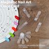 Yy Magnetic False Nail Tip Display Clear Natural Color Card Polish Gel Stand Board Nail Palette Manicure Nail Glue Practice Tool