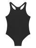 Kids Girls Sleeveless Racer Back Leotard Swimsuit with Keyhole Design Stretchy Monokini for Beach Bathing