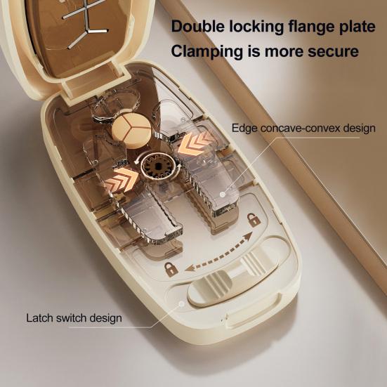 Přenosný dělič pilulek Nastavitelný dělič tablet 1/2 1/3 1/4 Dělič pilulek Přesné vycentrování a zarovnání pro kulaté oválné pilulky Řezání více pilulek najednou