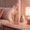 Flamingo Beeldje Hars Standbeeld Roze Tafelblad Beeldjes voor Koppels, Vrouwen, Woonkamer,