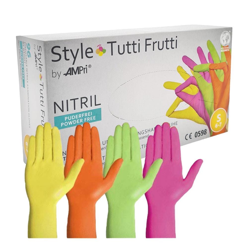 Mănuși Nitril Colorate Stil Ampri Tutti Frutti 96 Bucăți
