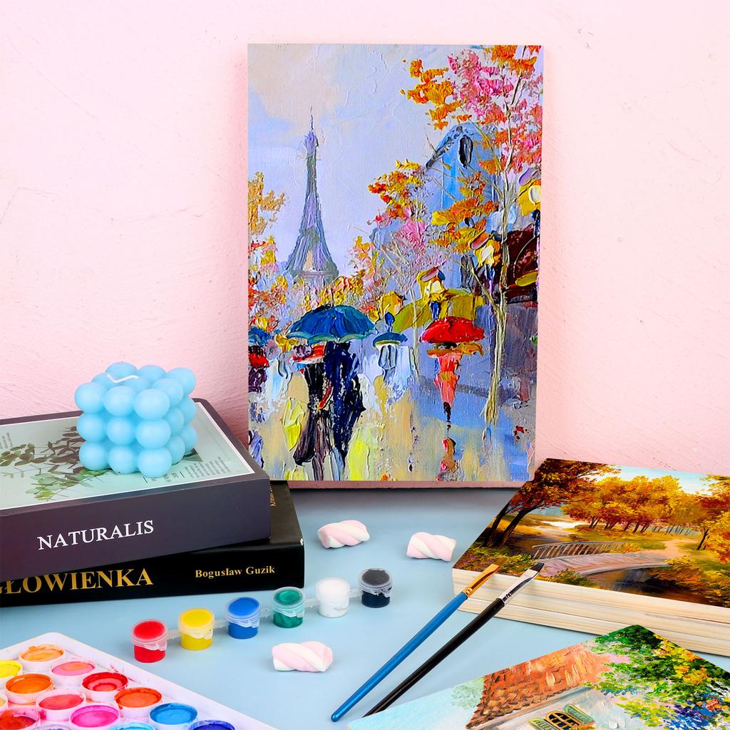 15 Pack Unfinished Wood Canvas Panels Kit 11.8x7.9 Inch Wooden Panel Boards