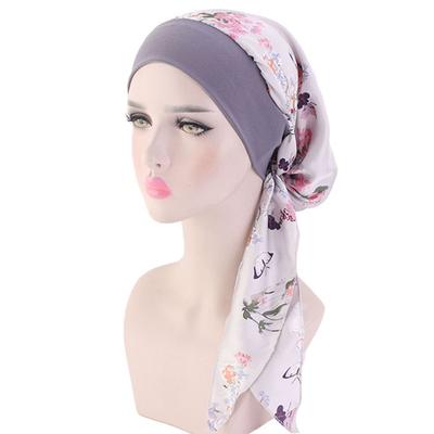 New Elastic Fashion Turban Hat Print Women Warm Winter Headscarf Bonnet Inner Hijabs Cap Muslim Hijab Femme Wrap Head