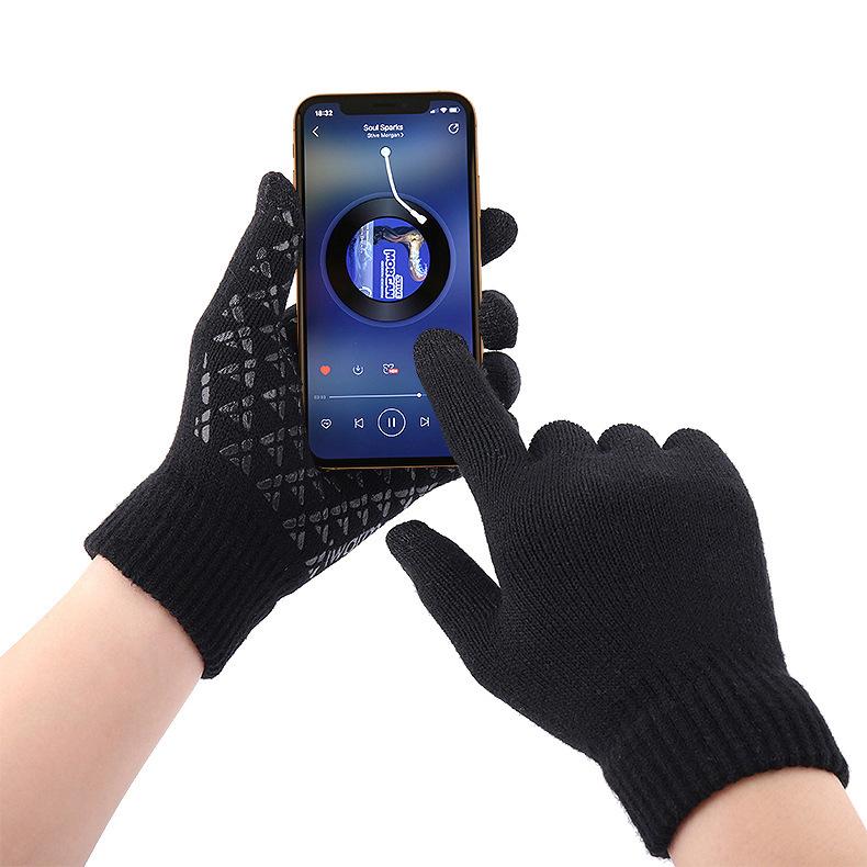 Touch Screen Gloves for Men with Larger and More Velvet Cold-proof and Warm Winter Knitted Gloves for Cold Protection and Touch Screen