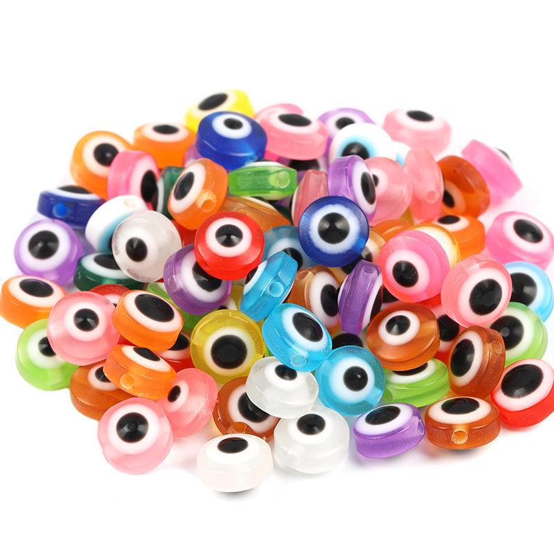 

Flat Round Stripe Color Fish Eye Beads for DIY Jewelry 8mm (500 pcs/package)