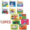 6-12PC Early Learning for Infants Soft Cloth Books Creative Squeezing and Folding Animals Ocean Books Puzzle Toys Gifts for Children