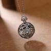 S925 Sterling Silber Beutel Kugel Anhänger Halskette Glücksbringer Wolke Anhänger Hohl zu öffnen Aromatherapie Kugel Duftkapseln Damen Retro Stil