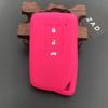 For Lexus NX GS RX ES GX LX RC IS 250 200 350 300H 450H CT200 RX270LX NXIS 3 Button Silicone Car Key Case Protect Cover Keychain