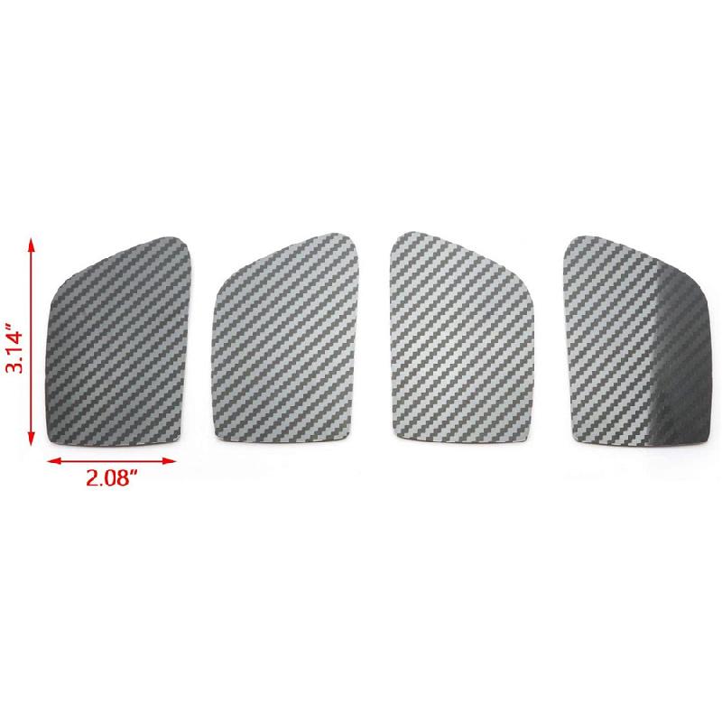 New 4 X Carbon Fiber Look Inner Door Handle Bowl Frame Cover For Honda Accord 13-17