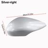 ABS Plastic Cover Door Mirror Cover Automotive Accessories Long Service Life Seamless Fit Silver Car Replacement Part