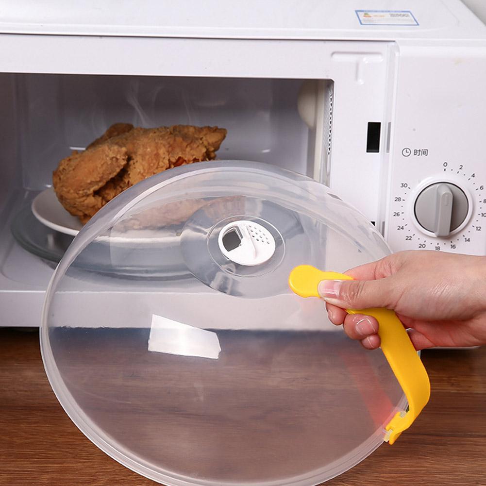 Microwave Oven Oil-Proof Heating Lid Large Round Plastic Bowl J8X8