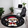 1PC Christmas Pup Office Round Area Rug,  Mat Suitable ForOffice, Under Office Chairs Bedroom Living Room Home Decor, Room Deco