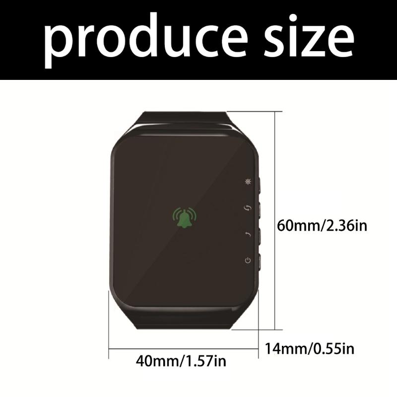Wireless Emergency Call Wristband For Elderly Patients Restaurant Calling Pager Watch Receiver with LED Display