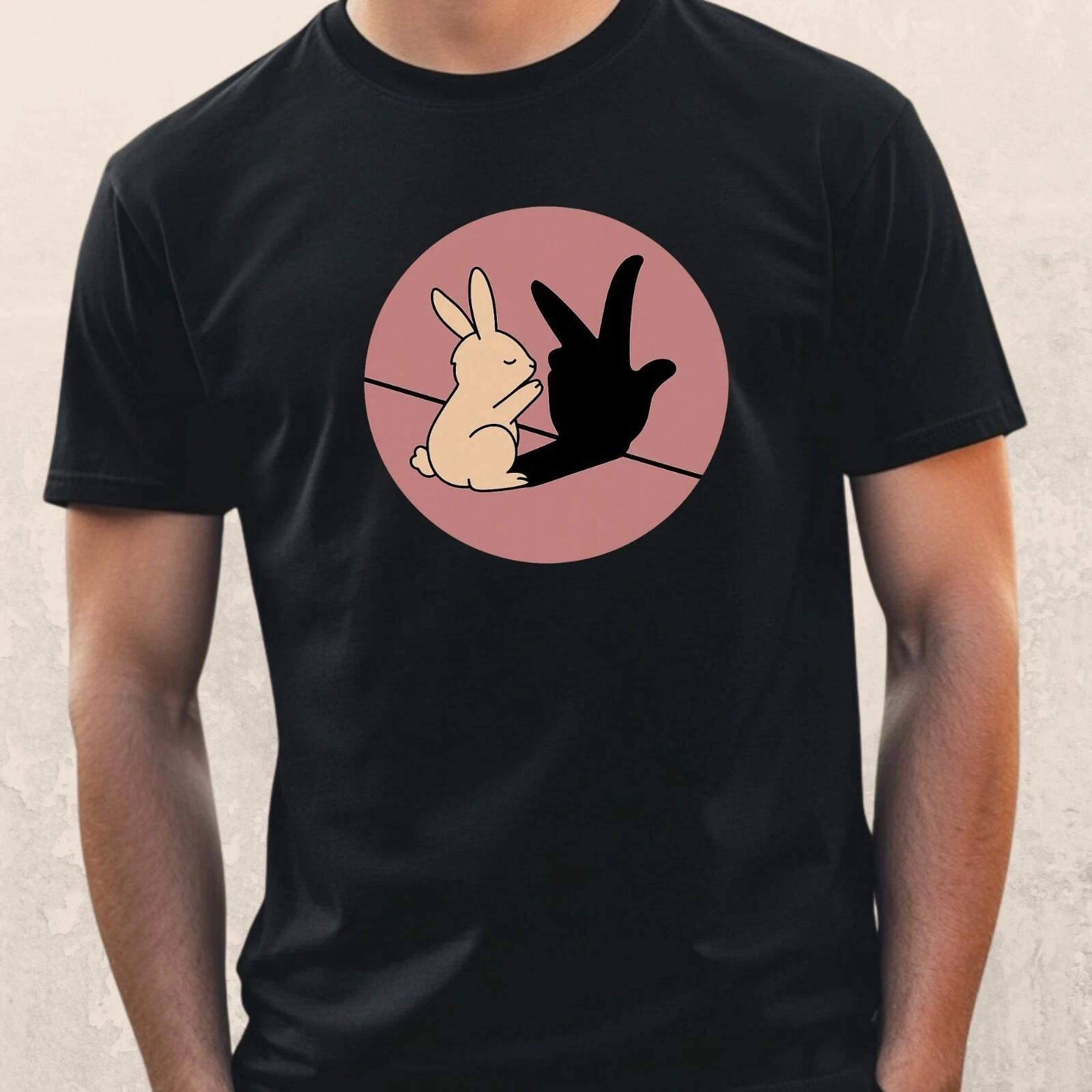T-Shirt Herren Lustiger Hase Retro Ostern Motiv Baumwolle Größe S bis 5XL XS