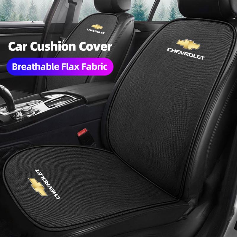 Car Seat Cushion Cover Breathable Flax Fabric Soft Pad For Chevrolet Spark Captiva Cruze Malibu Equinox Trax Camaro Blazer