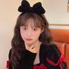 Velvet Big Bow Red Headband Ladies Elegant Temperament High Cranial Headband Girls Cute Headband