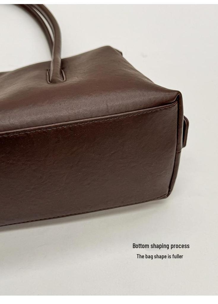 Women's Retro Versatile Underarm Baguette Handbag - Large Capacity, Simple Commuter Shoulder Bag