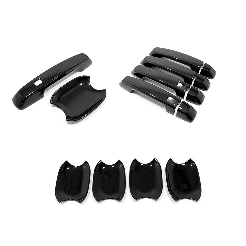 For GWM Great Wall WEY Tank 300    ABS Carbon Fiber Car Door Handle Cover Door Bowl Frame Trims Decorative Sticker