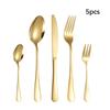 6/30pcs Golden Stainless Steel Tableware Knife, Fork and Spoon Hotel Thickened Western Tableware Steak Knife, Fork and Spoon Set