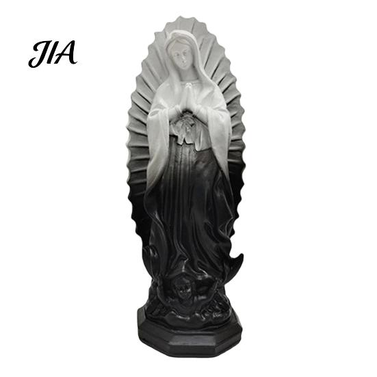 Statement Piece for Cabinet Our Lady of Guadalupe Religious Statue, Virgin Mary Figurine, Resin Sculpture, Artistic Tabletop Ornament Inspirational