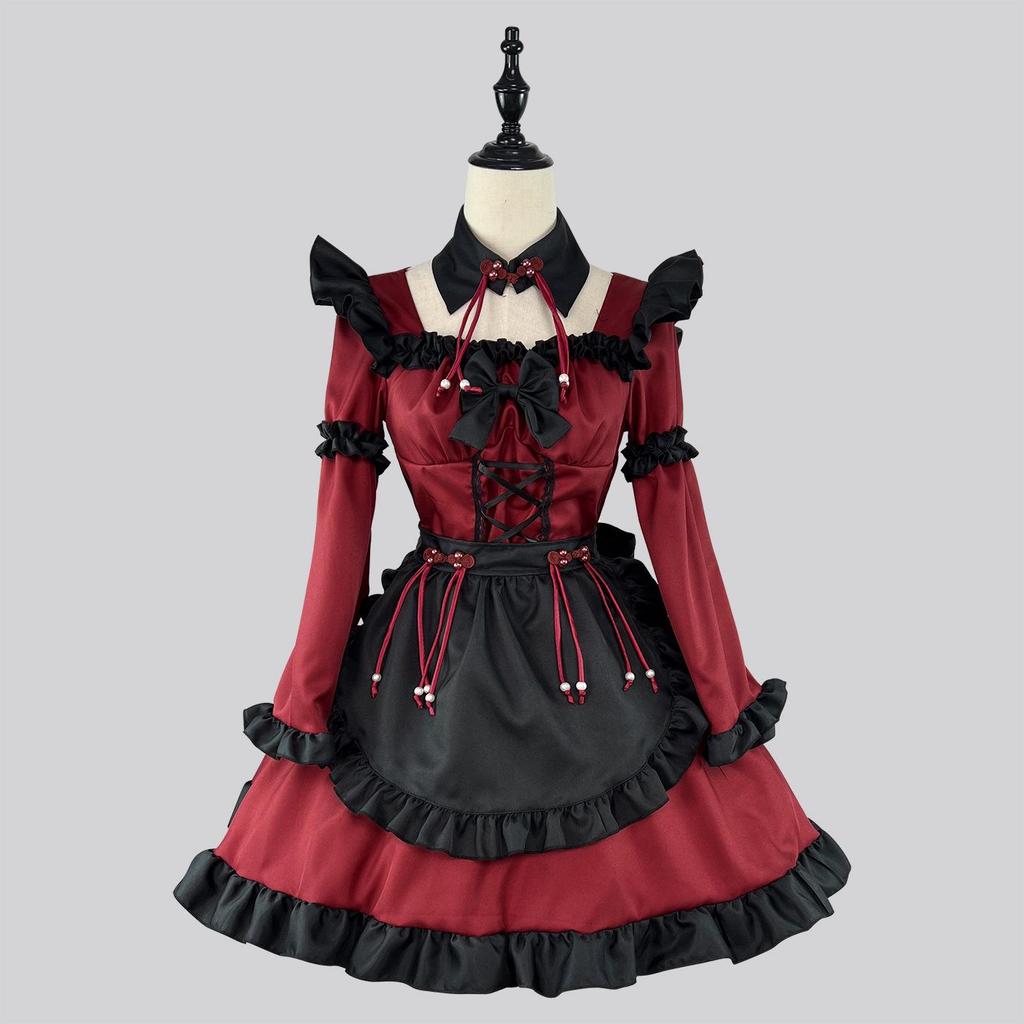 Chinese Gothic Lolita Devil Maid Dress - Anime Cosplay Costume