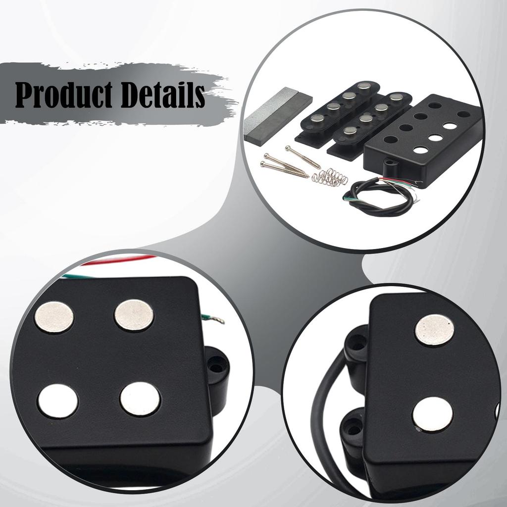 Double Coil Pickup Guitar Accessory Quick Response Neck Bridge for Electric Guitar DIY and Replacements