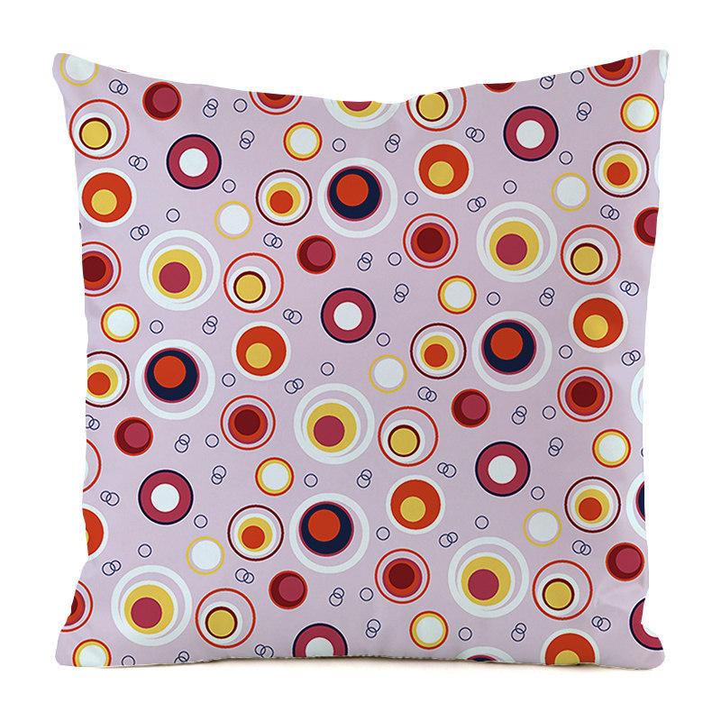 Nordic Geometric Spot Pattern Digital Printing Short Plush Pillow Covers For Car Sofa Office Cushion Cover Home Goods