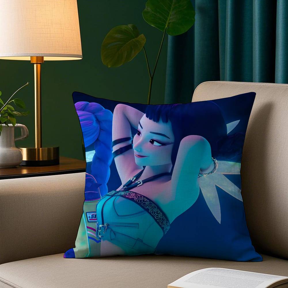 

Kpop Охотник на демонов Наволочка Плюшевая ткань Мягкая наволочка Двусторонняя печать Наволочка для диванной подушки 12x12Inch