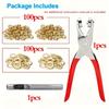 202pcs Heavy-Duty Eyelet Rivet Tool Set, 6mm/0.24-Inch Hole Diameter Portable Home Eyelet Rivet Kit, Includes 100 Eyelets, 100 Washers,