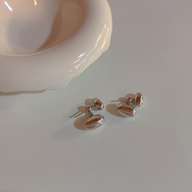 Women s Double Bean Stud Earrings - Versatile, Simple, Sweet, and Cool Design