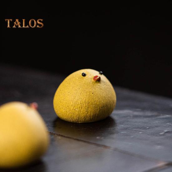 Kuřecí čajový mazlíček Ručně vyráběná fialová písková umělecká dekorace Roztomilá čajová hračka pro čajovou soupravu Poutavé ozdoby na stůl Dekor na poličku