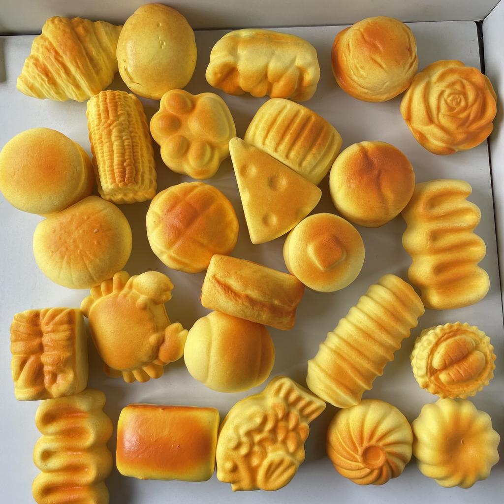 Butter Bread Decompression Toy Slow Rebound Pinch Music Vent Wet Soft Toy Simulation Food Bread Cake Milk Fragrance Soft Gift