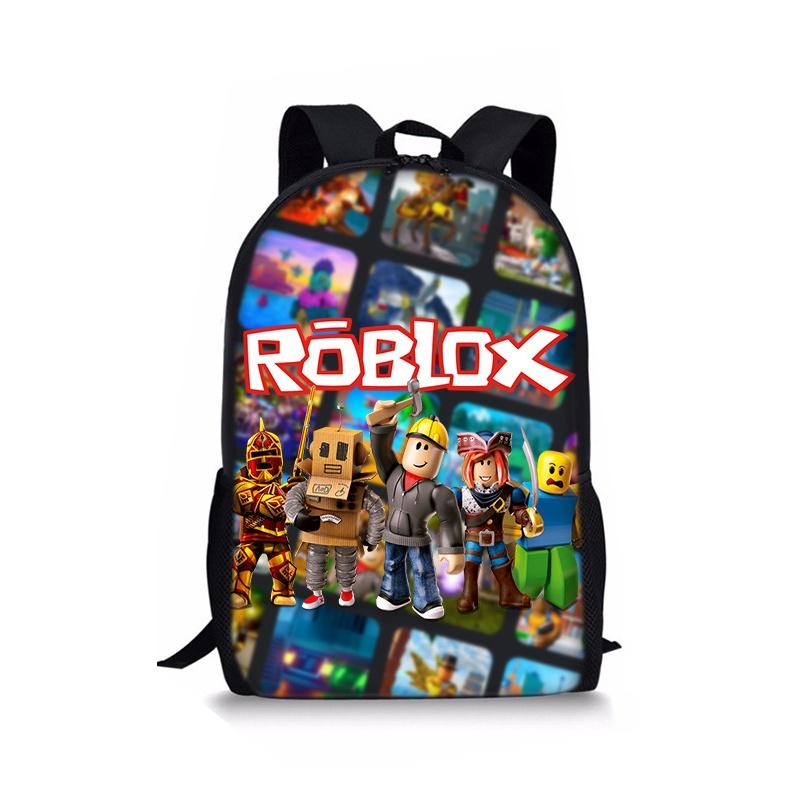Plecak Roblox o dużej pojemności i z płynnie działającymi podwójnymi zamkami błyskawicznymi do szkoły i podróży
