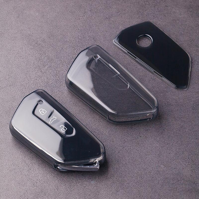 

Transparent Black Soft Tpu For Volkswagen Golf 8 Mk8 Id 4 Id.3 Skoda A8 Octavia Formentor Tarraco Car Key Case Cover Holder Fob