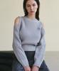 Nigaennikol Signature Cut Out Crew Neck Knit_Sky Blue