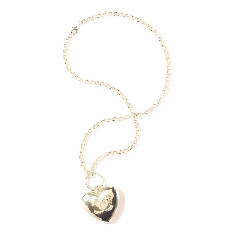 CHANEL 22C Early Spring Love Pearl Openable Cover Long Metal Necklace Women's Style
