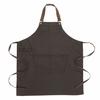 Chef Works Boulder Waxed Denim Look Bib Apron (Unisex) in Black/Brown