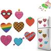 8pcs 2D/flat DIY Refrigerator Diamond Art Magnets Magnetic Diamond Art Decor Crystal Art Craft for Adults Beginners Home Decors