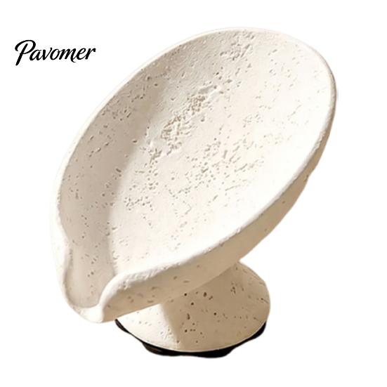 Elegant Soap Dish Lotus Leaf Holder, Self Draining Box, Nordic Style Decorative Container, for Home Bathroom Countertop Modern Container