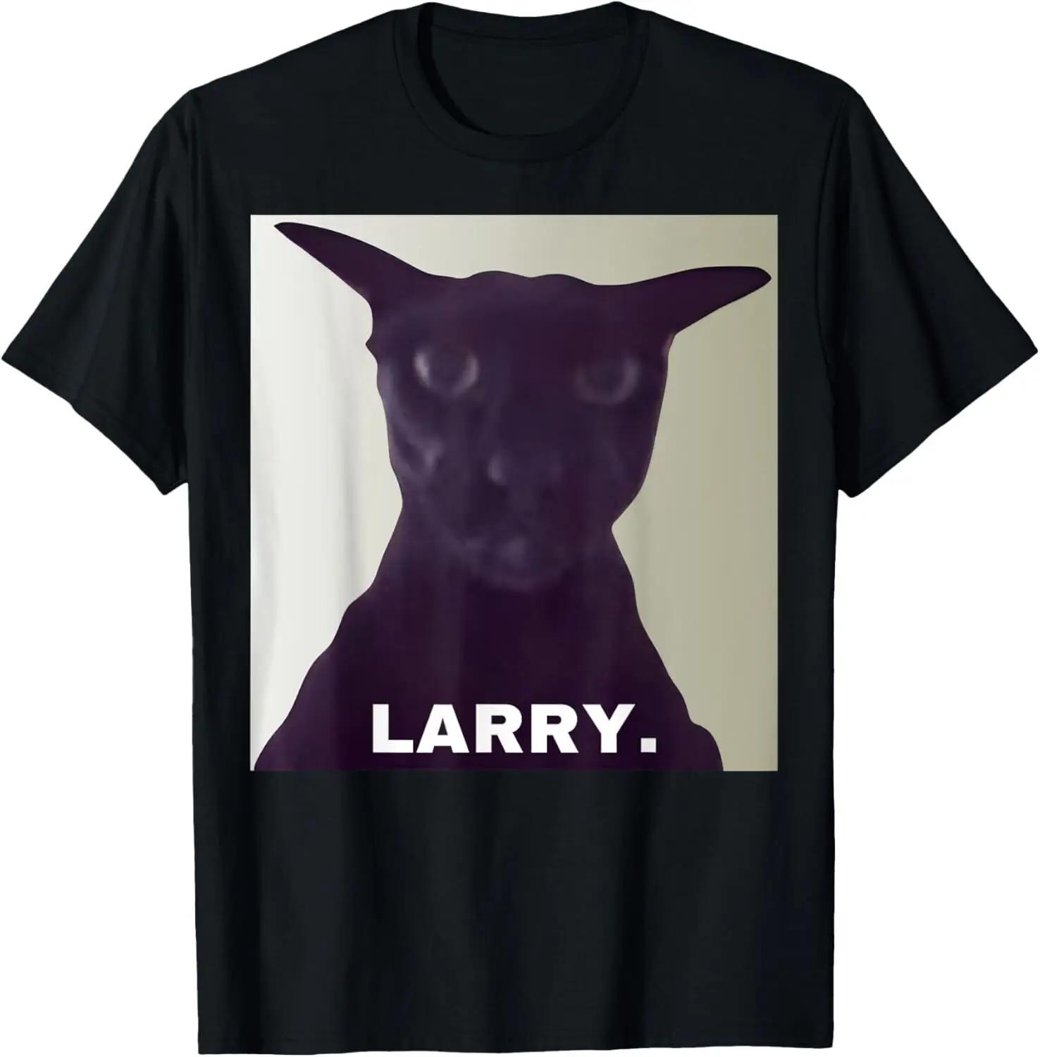 

Evil Larry Cat T-Shirt Women Funny Cotton Short Sleeve Summer Loose Tshirt Kawaii Kitty Cat Lover Tees S