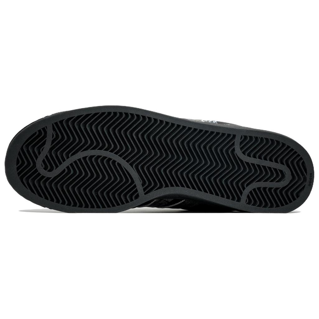 adidas Superstar 2 Kaleidoskop, Felsiges Gelände, Einkaufstasche Abriebfest Niedrige Skateboard-Schuhe Unisex Schwarz JI0079(Team113-S-BOX)
