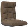 Foldable Floor Chair in Brown Fabric