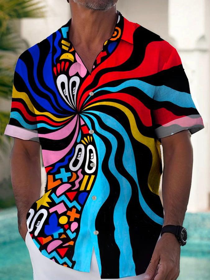 Europe and the United States Hot-selling Summer New Hawaiian Shirt Youth Men's Fashion 1D Digital Printing Source