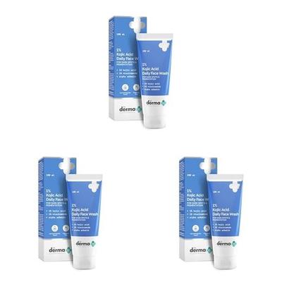 The Derma Co 1% Kojic Acid Face Wash I With Niacinamide & Alpha Arbutin I Reduces Dark Spots & Pigmentation I For All Skin Types- 100ml (Pack of 3)