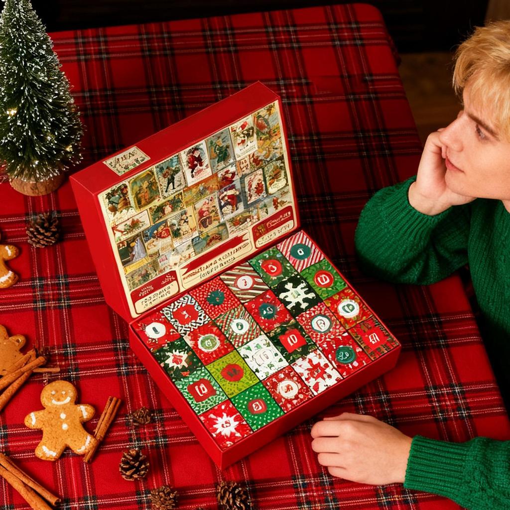2026 Christmas Countdown Calendar Christmas Puzzles 24 Days Holiday Puzzles Countdown Calendar For Teens For Men Women Boys