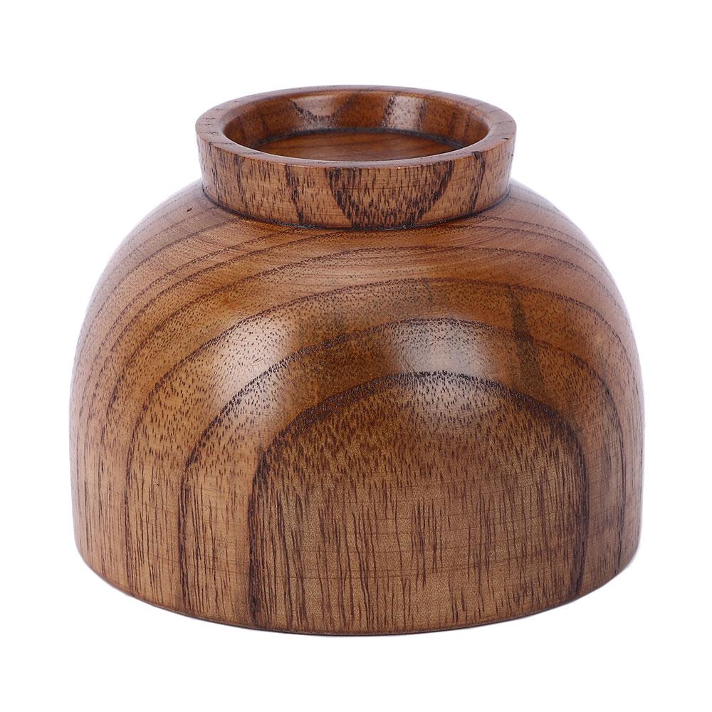 Round Work Handmade Noodles Tableware Children Eating Soup Household Tools Rice Bowls Wooden Bowl Japanese Style Natural Wood