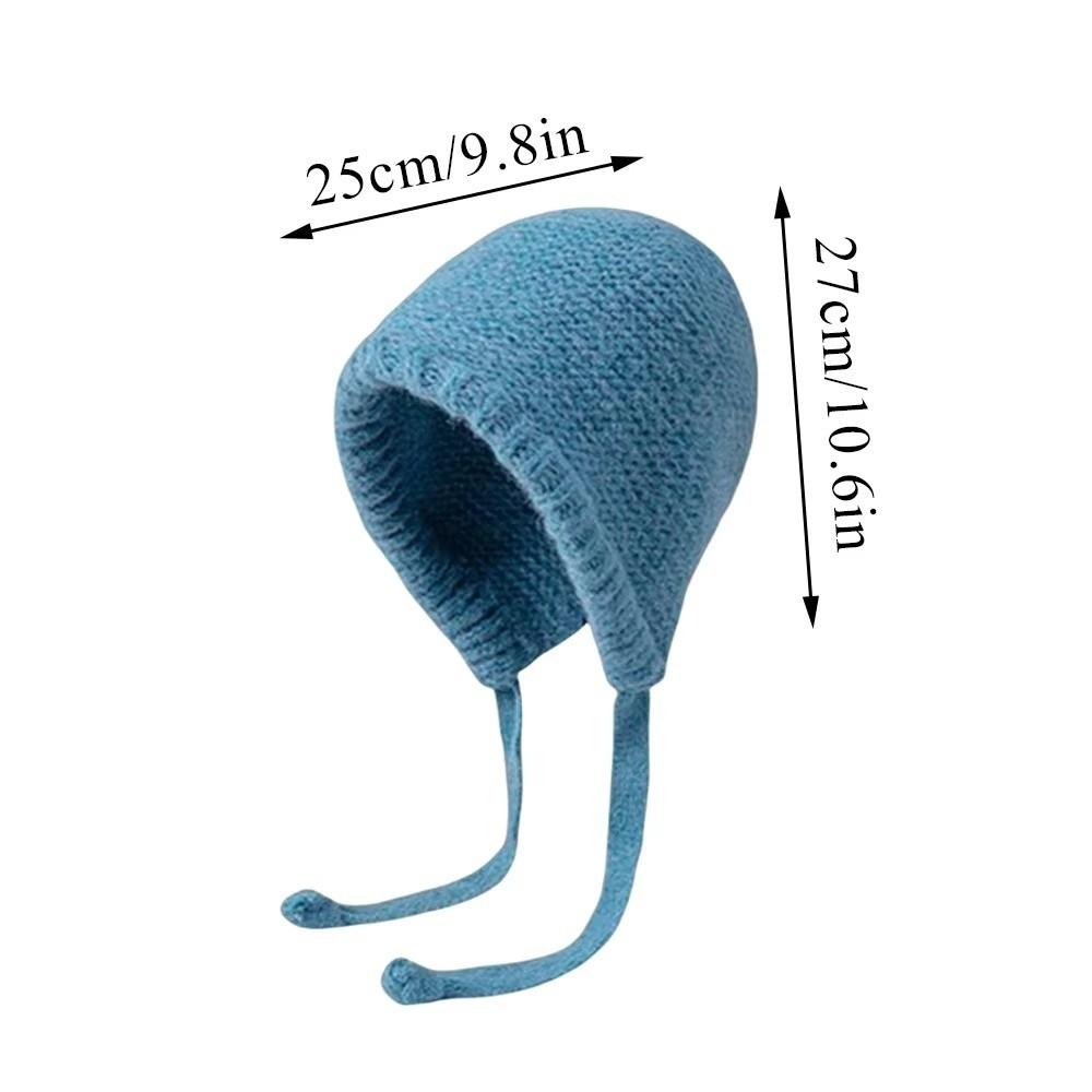 Windproof Knitted Woolen Hat Thickened Cover Head Cap Casual Beanie Cap  Winter
