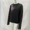 European American Dark And Style Spring Floral Print Long Sleeved Mens And Womens Loose Round Neck Top