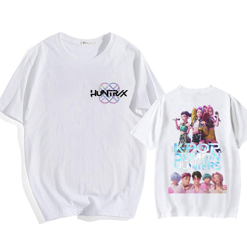 Unisex T-shirts KPop Demon Hunters Printed Round Neck Short Sleeved T-shirt Top