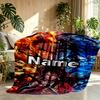 Custom Name Personalized Demon Slayer Print Blanket, Home Decor, Bedroom, Sofa, Camping, Couch, Gifts for Birthday Christmas